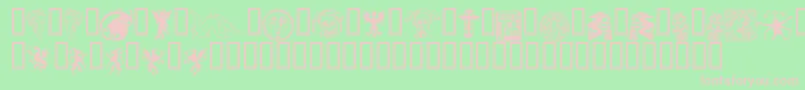 DevilsAndDragons Font – Pink Fonts on Green Background