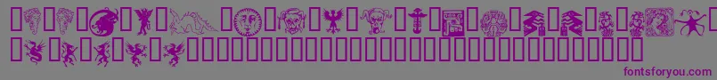 DevilsAndDragons Font – Purple Fonts on Gray Background