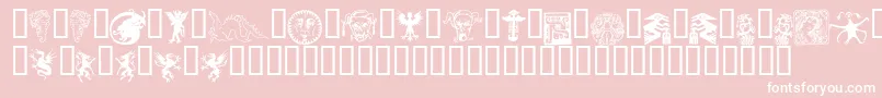 DevilsAndDragons Font – White Fonts on Pink Background