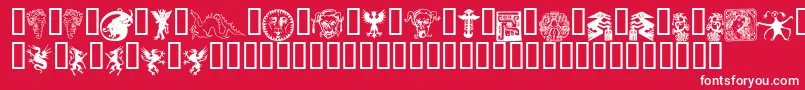 fuente DevilsAndDragons – Fuentes Blancas Sobre Fondo Rojo