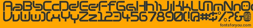 Police Warzone97 – polices noires sur fond orange