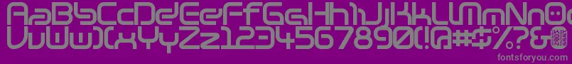 Fonte Warzone97 – fontes cinzas em um fundo violeta