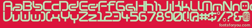 Warzone97 Font – Green Fonts on Red Background