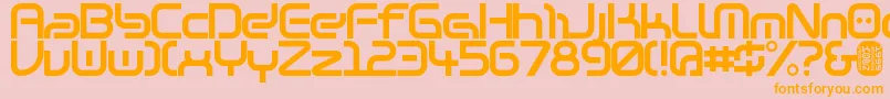 Warzone97 Font – Orange Fonts on Pink Background