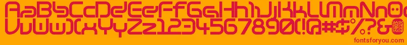 Warzone97 Font – Red Fonts on Orange Background