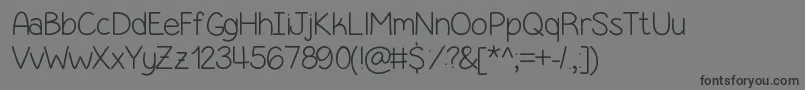 フォントSimpleKindOfGirl – 黒い文字の灰色の背景