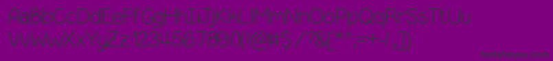 Fonte SimpleKindOfGirl – fontes pretas em um fundo violeta