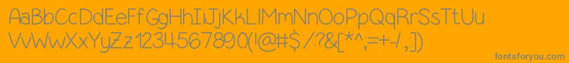 SimpleKindOfGirl Font – Gray Fonts on Orange Background