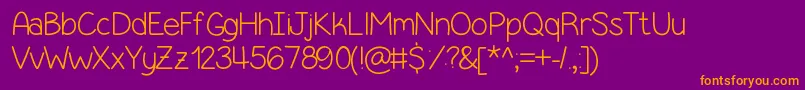 SimpleKindOfGirl Font – Orange Fonts on Purple Background