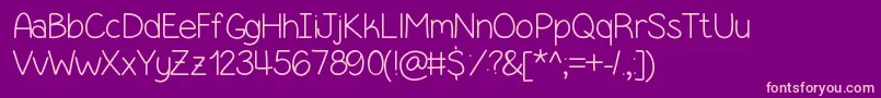 SimpleKindOfGirl Font – Pink Fonts on Purple Background