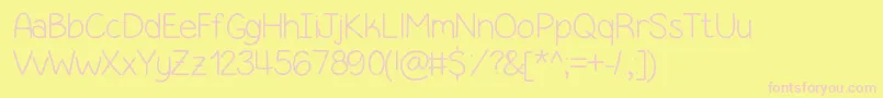 Шрифт SimpleKindOfGirl – розовые шрифты на жёлтом фоне