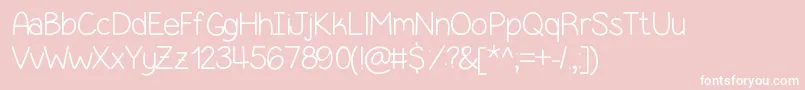 Шрифт SimpleKindOfGirl – белые шрифты на розовом фоне