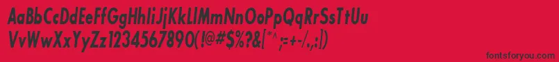 BouganBlackcondensedSsiBoldCondensedItalic Font – Black Fonts on Red Background