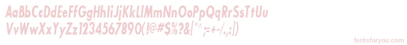 フォントBouganBlackcondensedSsiBoldCondensedItalic – ピンクのフォント