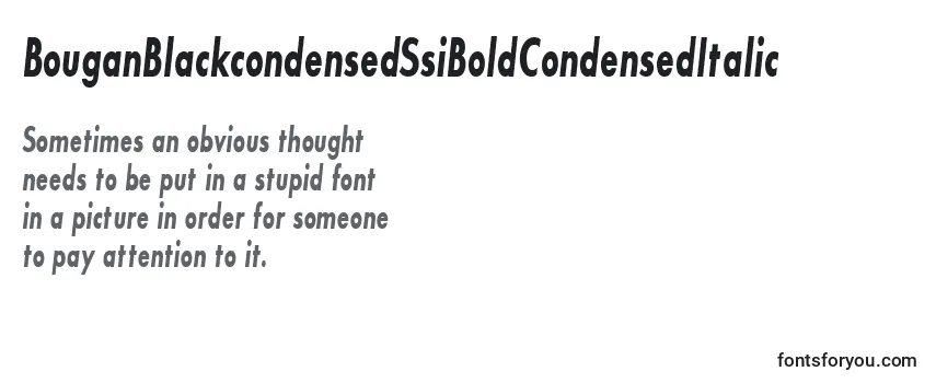 BouganBlackcondensedSsiBoldCondensedItalic-fontti