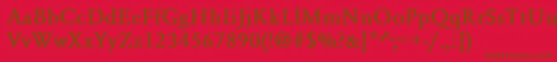 GaramondNormalBold Font – Brown Fonts on Red Background