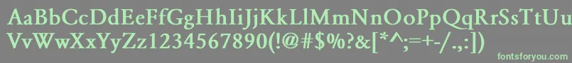 Шрифт GaramondNormalBold – зелёные шрифты на сером фоне