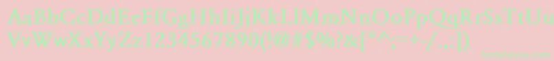 GaramondNormalBold Font – Green Fonts on Pink Background