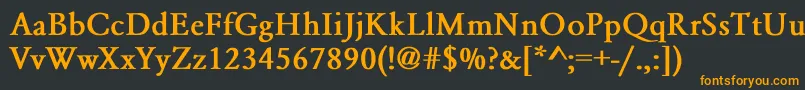 フォントGaramondNormalBold – 黒い背景にオレンジの文字