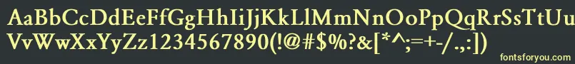 Czcionka GaramondNormalBold – żółte czcionki na czarnym tle