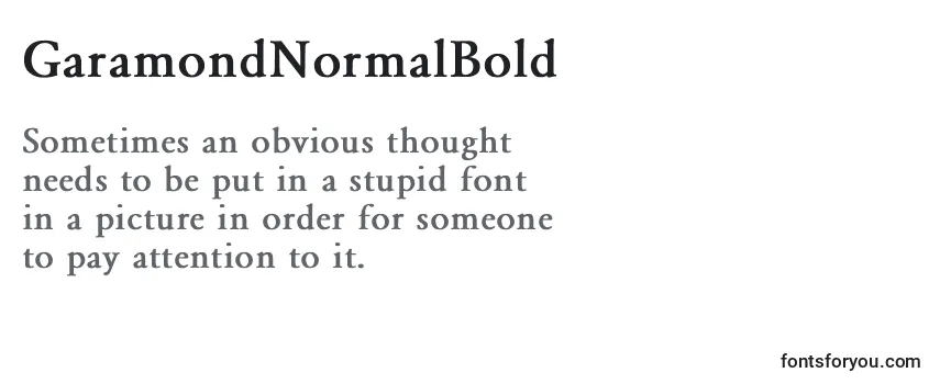 GaramondNormalBold Font