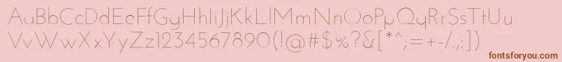 fuente JosefinsansThin – Fuentes Marrones Sobre Fondo Rosa