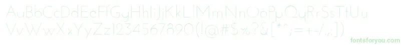 JosefinsansThin Font – Green Fonts on White Background