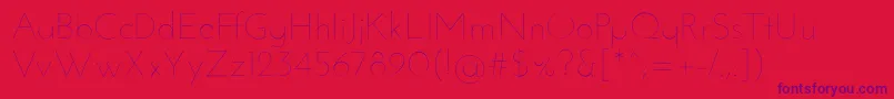 JosefinsansThin Font – Purple Fonts on Red Background