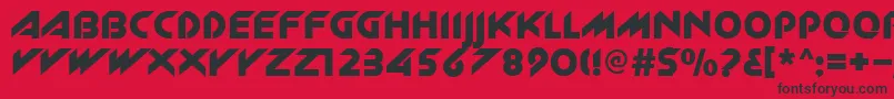 Newzelek Font – Black Fonts on Red Background