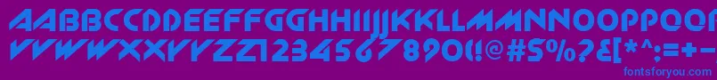 Newzelek Font – Blue Fonts on Purple Background