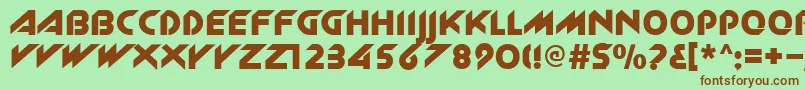 Newzelek Font – Brown Fonts on Green Background