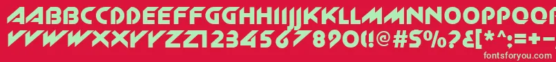 Newzelek Font – Green Fonts on Red Background