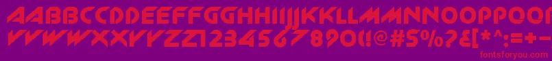 Newzelek Font – Red Fonts on Purple Background