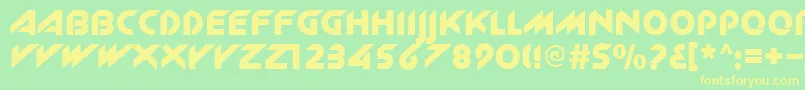 Newzelek Font – Yellow Fonts on Green Background