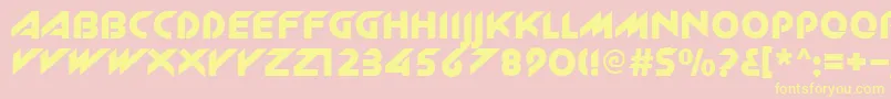 Newzelek Font – Yellow Fonts on Pink Background