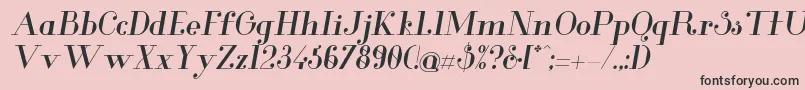 GlamorMediumitalic Font – Black Fonts on Pink Background