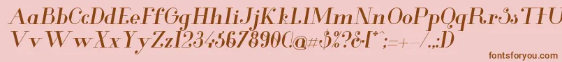 GlamorMediumitalic Font – Brown Fonts on Pink Background