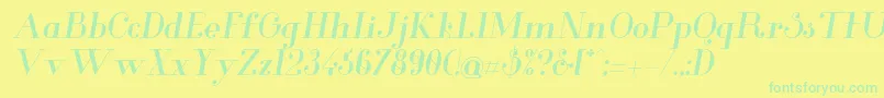 More about GlamorMediumitalic Font GlamorMediumitalic Font – Green Fonts on Yellow Background