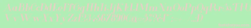 GlamorMediumitalic Font – Pink Fonts on Green Background