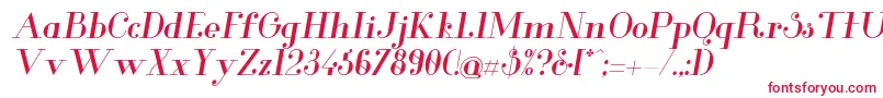 フォントGlamorMediumitalic – 赤い文字