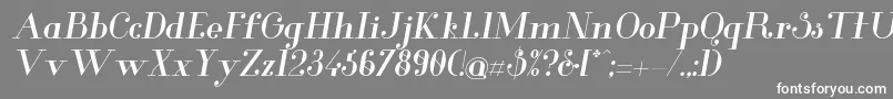 GlamorMediumitalic Font – White Fonts on Gray Background