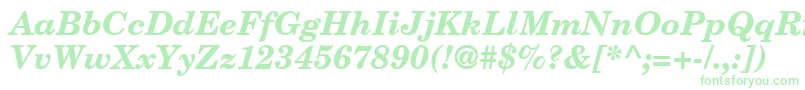 NewbrunswickBoldItalic Font – Green Fonts on White Background