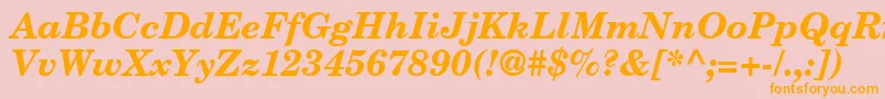 NewbrunswickBoldItalic Font – Orange Fonts on Pink Background