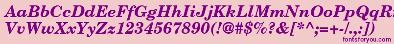 NewbrunswickBoldItalic Font – Purple Fonts on Pink Background