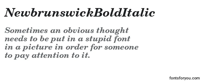 NewbrunswickBoldItalic フォントのレビュー