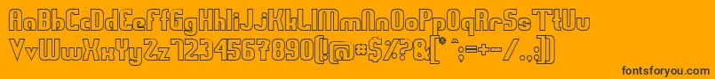 SwedenFunkisStraightoutlined Font – Black Fonts on Orange Background