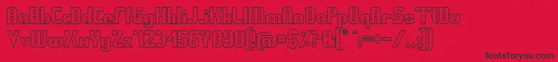 SwedenFunkisStraightoutlined Font – Black Fonts on Red Background