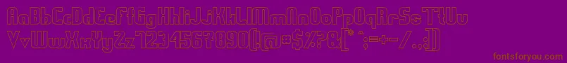 SwedenFunkisStraightoutlined Font – Brown Fonts on Purple Background