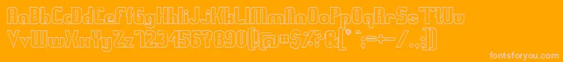 SwedenFunkisStraightoutlined Font – Pink Fonts on Orange Background