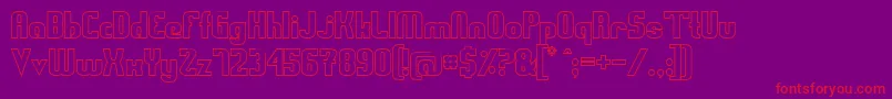 SwedenFunkisStraightoutlined Font – Red Fonts on Purple Background